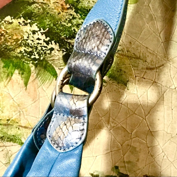 CHI By CARLOS FALCHI Lamb & Snakeskin Studded Bag - Picture 11 of 16